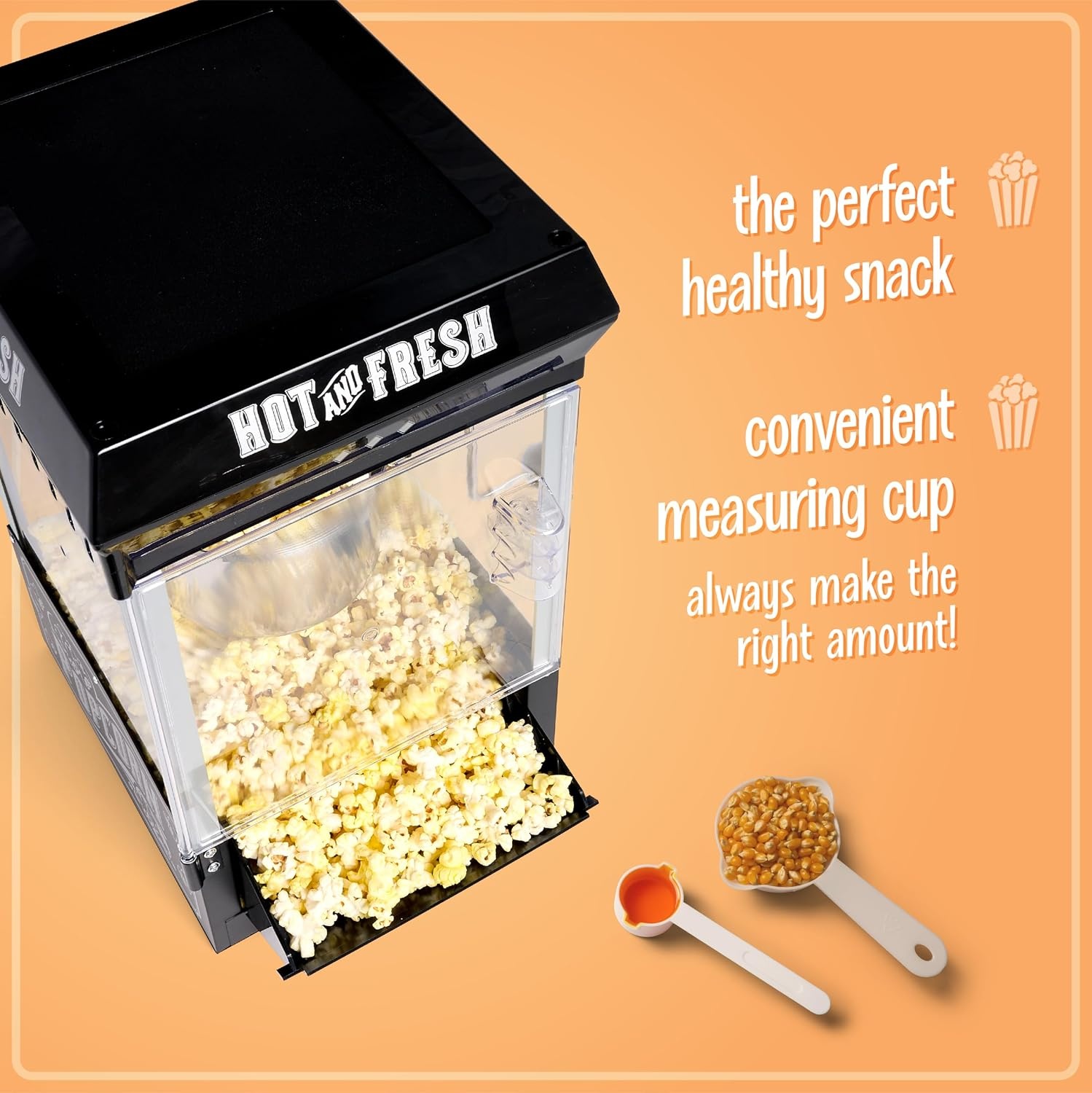 image:imageNostalgia Popcorn Maker Machine  Professional Cart With 25 Oz Kettle Makes Up to 10 Cups  Vintage Popcorn Machine Movie Theater Style  Red amp WhiteBlack