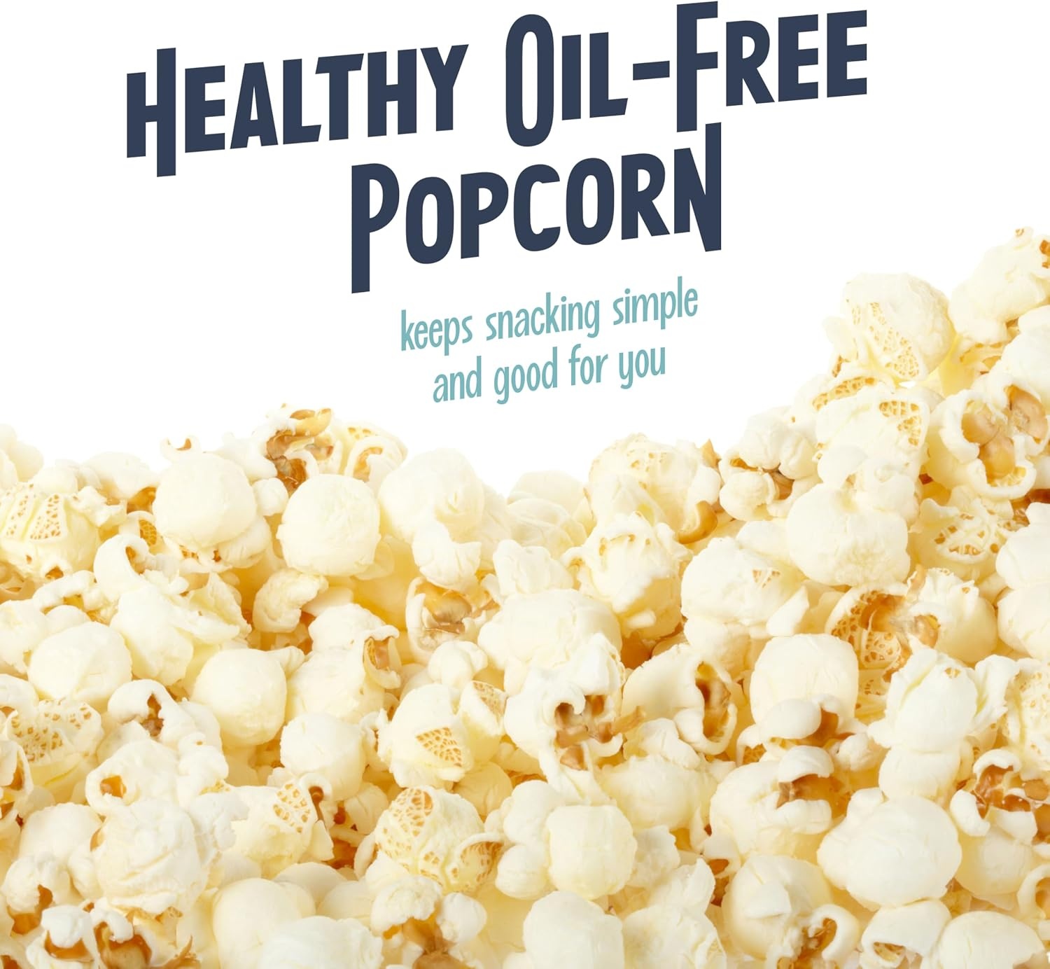 image:imageNostalgia Vintage HotAir Popcorn Maker Machine  Makes Up to 12 Cups  OilFree  Healthier Popcorn  Classic StandUp Cart With Wheels  Includes Kernel Measuring Cup  White amp RedAqua