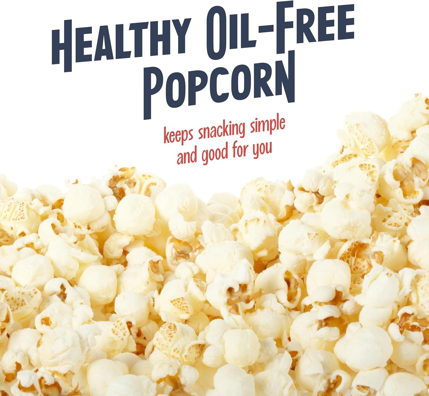 image:imageNostalgia Vintage HotAir Popcorn Maker Machine  Makes Up to 12 Cups  OilFree  Healthier Popcorn  Classic StandUp Cart With Wheels  Includes Kernel Measuring Cup  White amp RedRed