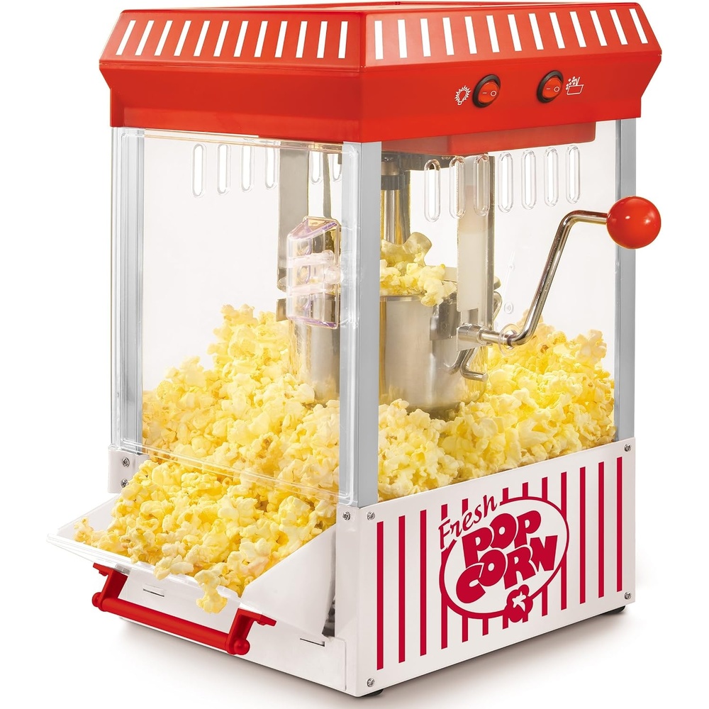 image:imageNostalgia Popcorn Maker Machine  Professional Cart With 25 Oz Kettle Makes Up to 10 Cups  Vintage Popcorn Machine Movie Theater Style  Red amp WhiteWhite and Red