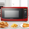 image:imageFarberware 07 Cu Ft Countertop Microwave Oven  700 Watts Power Auto Cook Settings Defrost Easy Clean and Child Safety Lock  BlackRed