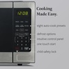 image:imageFarberware 07 Cu Ft Countertop Microwave Oven  700 Watts Power Auto Cook Settings Defrost Easy Clean and Child Safety Lock  BlackStainless Steel