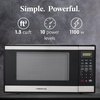 image:imageFarberware 07 Cu Ft Countertop Microwave Oven  700 Watts Power Auto Cook Settings Defrost Easy Clean and Child Safety Lock  BlackStainless Steel