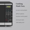 image:imageFarberware 07 Cu Ft Countertop Microwave Oven  700 Watts Power Auto Cook Settings Defrost Easy Clean and Child Safety Lock  BlackStainless Steel