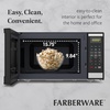 image:imageFarberware 07 Cu Ft Countertop Microwave Oven  700 Watts Power Auto Cook Settings Defrost Easy Clean and Child Safety Lock  BlackStainless Steel