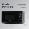 image:imageFarberware 07 Cu Ft Countertop Microwave Oven  700 Watts Power Auto Cook Settings Defrost Easy Clean and Child Safety Lock  WhiteBlack