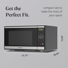 image:imageFarberware 07 Cu Ft Countertop Microwave Oven  700 Watts Power Auto Cook Settings Defrost Easy Clean and Child Safety Lock  WhiteStainless Steel