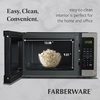 image:imageFarberware 07 Cu Ft Countertop Microwave Oven  700 Watts Power Auto Cook Settings Defrost Easy Clean and Child Safety Lock  WhiteStainless Steel