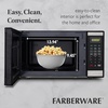 image:imageFarberware 07 Cu Ft Countertop Microwave Oven  700 Watts Power Auto Cook Settings Defrost Easy Clean and Child Safety Lock  WhiteStainless Steel