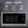 image:imageFarberware 07 Cu Ft Countertop Microwave Oven  700 Watts Power Auto Cook Settings Defrost Easy Clean and Child Safety Lock  WhiteStainless Steel