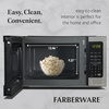 image:imageFarberware 07 Cu Ft Countertop Microwave Oven  700 Watts Power Auto Cook Settings Defrost Easy Clean and Child Safety Lock  WhiteStainless Steel