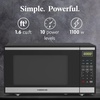 image:imageFarberware 07 Cu Ft Countertop Microwave Oven  700 Watts Power Auto Cook Settings Defrost Easy Clean and Child Safety Lock  WhiteStainless Steel