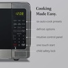 image:imageFarberware 07 Cu Ft Countertop Microwave Oven  700 Watts Power Auto Cook Settings Defrost Easy Clean and Child Safety Lock  WhiteStainless Steel