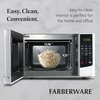 image:imageFarberware 07 Cu Ft Countertop Microwave Oven  700 Watts Power Auto Cook Settings Defrost Easy Clean and Child Safety Lock  WhiteWhite