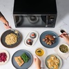 image:imageFarberware 11 Cu Ft Countertop Microwave Oven  1000 Watts Power Auto Cook Settings Defrost Easy Clean and Child Safety Lock  Stainless and BlackBlack Stainless