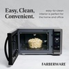 image:imageFarberware 11 Cu Ft Countertop Microwave Oven  1000 Watts Power Auto Cook Settings Defrost Easy Clean and Child Safety Lock  Stainless and BlackBlack Stainless