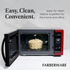 image:imageFarberware 11 Cu Ft Countertop Microwave Oven  1000 Watts Power Auto Cook Settings Defrost Easy Clean and Child Safety Lock  Stainless and BlackMetallic Red