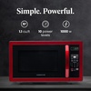 image:imageFarberware 11 Cu Ft Countertop Microwave Oven  1000 Watts Power Auto Cook Settings Defrost Easy Clean and Child Safety Lock  Stainless and BlackMetallic Red