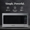image:imageFarberware 11 Cu Ft Countertop Microwave Oven  1000 Watts Power Auto Cook Settings Defrost Easy Clean and Child Safety Lock  Stainless and BlackStainless Steel