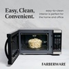 image:imageFarberware 11 Cu Ft Countertop Microwave Oven  1000 Watts Power Auto Cook Settings Defrost Easy Clean and Child Safety Lock  Stainless and BlackStainless