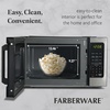 image:imageFarberware 11 Cu Ft Countertop Microwave Oven  1000 Watts Power Auto Cook Settings Defrost Easy Clean and Child Safety Lock  Stainless and BlackStainless Steel