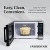 image:imageFarberware 11 Cu Ft Countertop Microwave Oven  1000 Watts Power Auto Cook Settings Defrost Easy Clean and Child Safety Lock  Stainless and BlackStainless