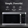 image:imageFarberware 11 Cu Ft Countertop Microwave Oven  1000 Watts Power Auto Cook Settings Defrost Easy Clean and Child Safety Lock  Stainless and BlackStainless Steel