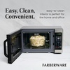 image:imageFarberware 11 Cu Ft Countertop Microwave Oven  1000 Watts Power Auto Cook Settings Defrost Easy Clean and Child Safety Lock  Stainless and BlackStainless Steel