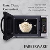 image:imageFarberware 11 Cu Ft Countertop Microwave Oven  1000 Watts Power Auto Cook Settings Defrost Easy Clean and Child Safety Lock  Stainless and BlackStainless Steel