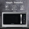 image:imageFarberware 11 Cu Ft Countertop Microwave Oven  1000 Watts Power Auto Cook Settings Defrost Easy Clean and Child Safety Lock  Stainless and BlackStainless Steel