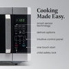 image:imageFarberware 11 Cu Ft Countertop Microwave Oven  1000 Watts Power Auto Cook Settings Defrost Easy Clean and Child Safety Lock  Stainless and BlackStainless Steel