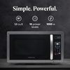 image:imageFarberware 11 Cu Ft Countertop Microwave Oven  1000 Watts Power Auto Cook Settings Defrost Easy Clean and Child Safety Lock  Stainless and BlackStainless Steel