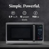 image:imageFarberware 11 Cu Ft Countertop Microwave Oven  1000 Watts Power Auto Cook Settings Defrost Easy Clean and Child Safety Lock  Stainless and BlackStainless