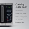 image:imageFarberware 11 Cu Ft Countertop Microwave Oven  1000 Watts Power Auto Cook Settings Defrost Easy Clean and Child Safety Lock  Stainless and BlackStainless