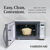 image:imageFarberware 11 Cu Ft Countertop Microwave Oven  1000 Watts Power Auto Cook Settings Defrost Easy Clean and Child Safety Lock  Stainless and BlackWhite Platinum