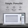 image:imageFarberware 11 Cu Ft Countertop Microwave Oven  1000 Watts Power Auto Cook Settings Defrost Easy Clean and Child Safety Lock  Stainless and BlackWhite Platinum