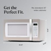 image:imageFarberware 11 Cu Ft Countertop Microwave Oven  1000 Watts Power Auto Cook Settings Defrost Easy Clean and Child Safety Lock  Stainless and BlackWhite Platinum