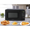 image:imageFarberware 13 Cu Ft Countertop Microwave Oven  1100 Watts Power Auto Cook Settings Defrost Easy Clean and Child Safety Lock  StainlessBlack