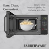 image:imageFarberware 13 Cu Ft Countertop Microwave Oven  1100 Watts Power Auto Cook Settings Defrost Easy Clean and Child Safety Lock  StainlessBlack
