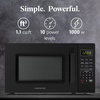 image:imageFarberware 13 Cu Ft Countertop Microwave Oven  1100 Watts Power Auto Cook Settings Defrost Easy Clean and Child Safety Lock  StainlessBlack