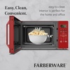 image:imageFarberware 13 Cu Ft Countertop Microwave Oven  1100 Watts Power Auto Cook Settings Defrost Easy Clean and Child Safety Lock  StainlessRed