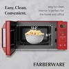 image:imageFarberware 13 Cu Ft Countertop Microwave Oven  1100 Watts Power Auto Cook Settings Defrost Easy Clean and Child Safety Lock  StainlessRed