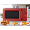 image:imageFarberware 13 Cu Ft Countertop Microwave Oven  1100 Watts Power Auto Cook Settings Defrost Easy Clean and Child Safety Lock  StainlessRed