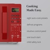 image:imageFarberware 13 Cu Ft Countertop Microwave Oven  1100 Watts Power Auto Cook Settings Defrost Easy Clean and Child Safety Lock  StainlessRed