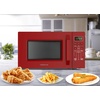 image:imageFarberware 13 Cu Ft Countertop Microwave Oven  1100 Watts Power Auto Cook Settings Defrost Easy Clean and Child Safety Lock  StainlessRed