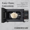 image:imageFarberware 13 Cu Ft Countertop Microwave Oven  1100 Watts Power Auto Cook Settings Defrost Easy Clean and Child Safety Lock  StainlessStainless Steel