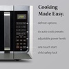 image:imageFarberware 13 Cu Ft Countertop Microwave Oven  1100 Watts Power Auto Cook Settings Defrost Easy Clean and Child Safety Lock  StainlessStainless Steel