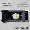 image:imageFarberware 13 Cu Ft Countertop Microwave Oven  1100 Watts Power Auto Cook Settings Defrost Easy Clean and Child Safety Lock  StainlessStainless Steel