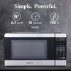 image:imageFarberware 13 Cu Ft Countertop Microwave Oven  1100 Watts Power Auto Cook Settings Defrost Easy Clean and Child Safety Lock  StainlessStainless Steel