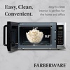image:imageFarberware 13 Cu Ft Countertop Microwave Oven  1100 Watts Power Auto Cook Settings Defrost Easy Clean and Child Safety Lock  StainlessStainless Steel